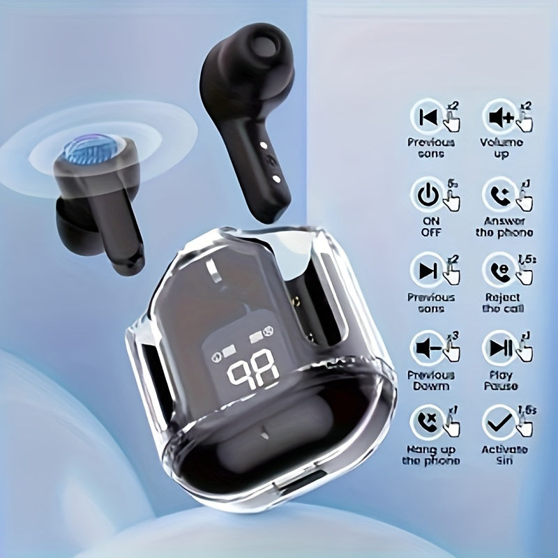 Latest Wireless Sports Earbuds Featuring an Integrated Noise-Canceling Mic And High-Fidelity Sound, with an Ultra-Long Standby And Quick Charging Case.