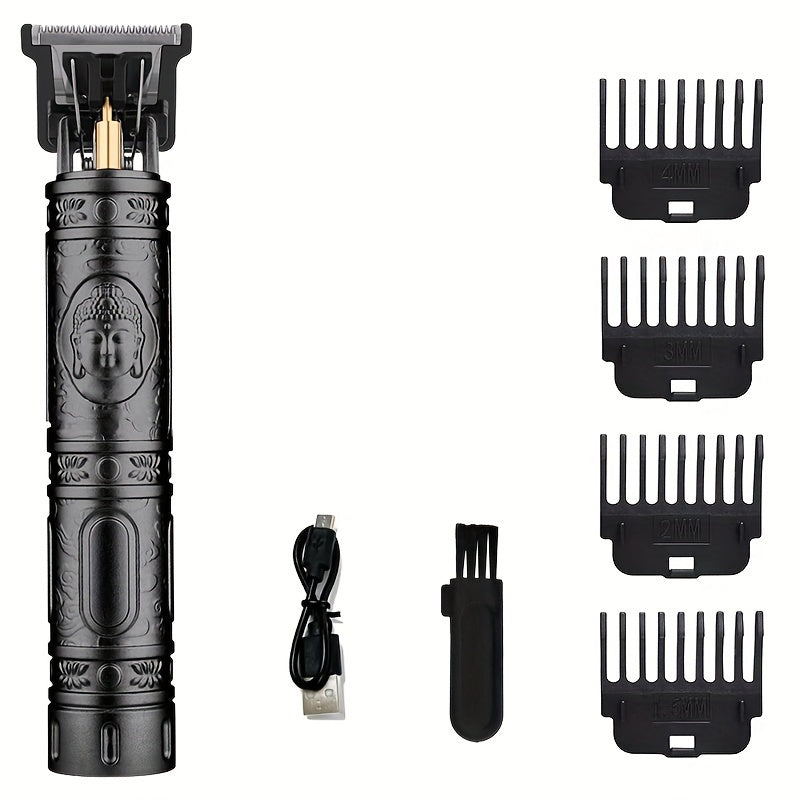 USB Rechargeable Hair Clipper, Professional Barber Electric Razor, T-Style Trimmer, Gapless Trimmer, Beard Shaver, Men's Hair Clipper. Valentine's Day, Spring Festival, Lunar New Year