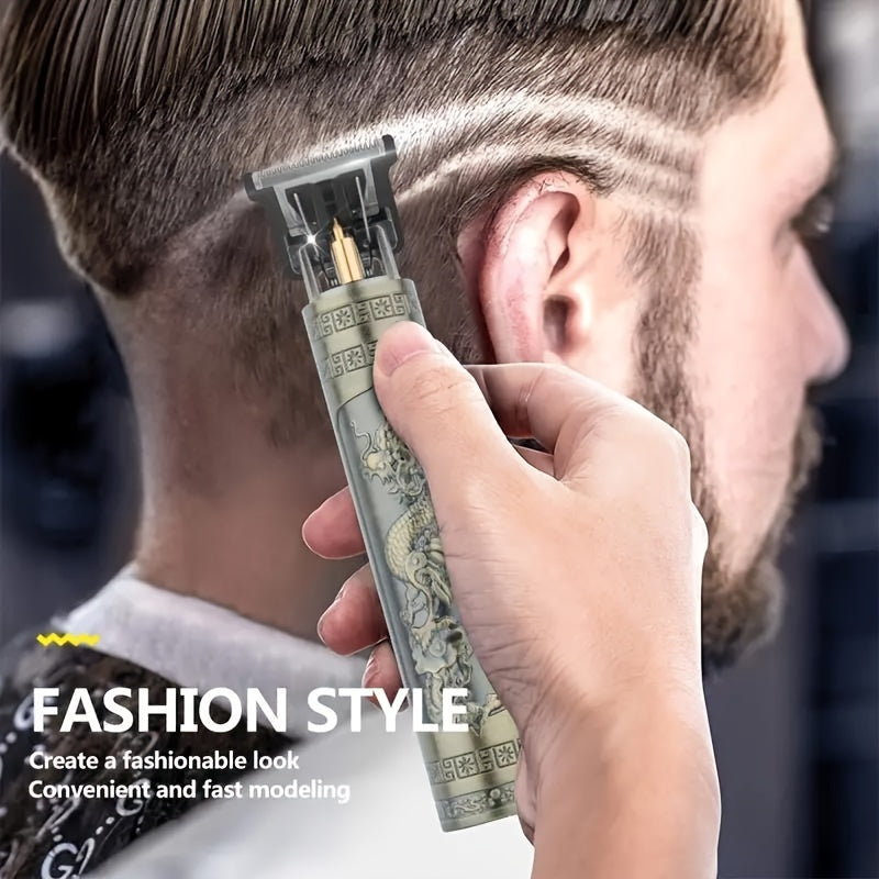 USB Rechargeable Hair Clipper, Professional Barber Electric Razor, T-Style Trimmer, Gapless Trimmer, Beard Shaver, Men's Hair Clipper. Valentine's Day, Spring Festival, Lunar New Year