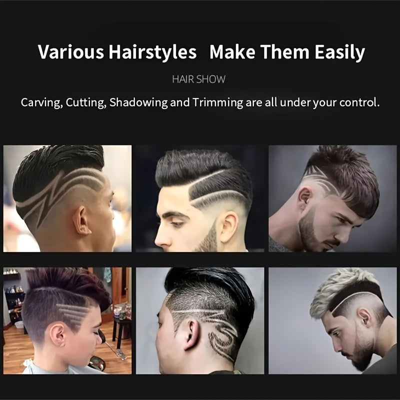 USB Rechargeable Hair Clipper, Professional Barber Electric Razor, T-Style Trimmer, Gapless Trimmer, Beard Shaver, Men's Hair Clipper. Valentine's Day, Spring Festival, Lunar New Year