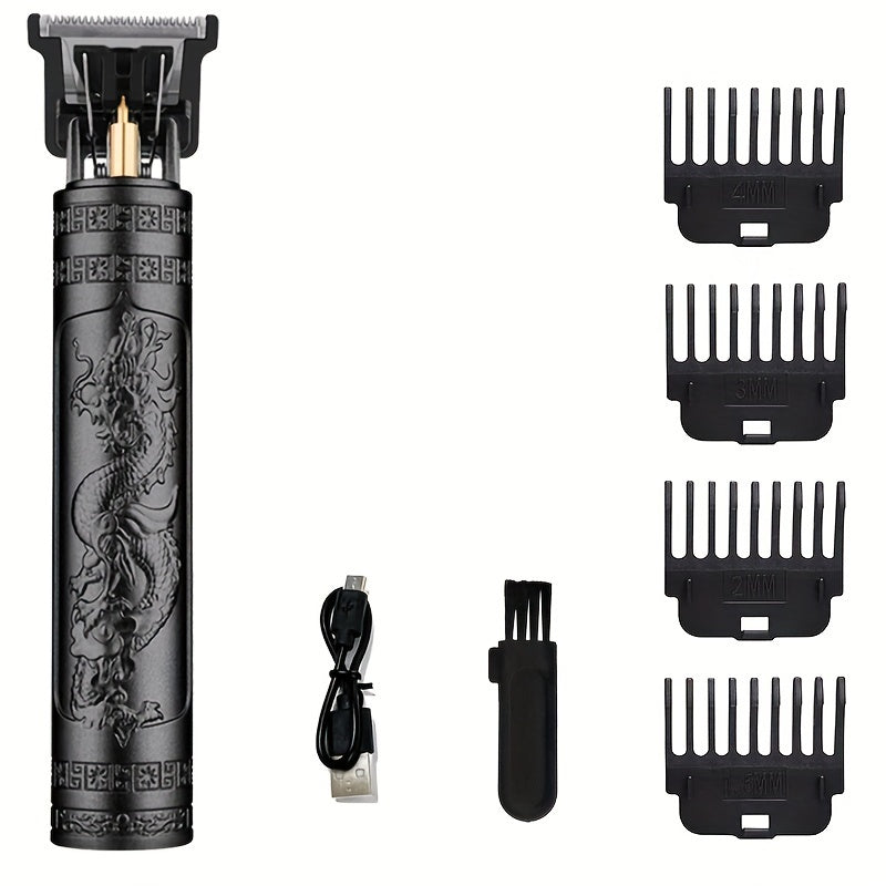 USB Rechargeable Hair Clipper, Professional Barber Electric Razor, T-Style Trimmer, Gapless Trimmer, Beard Shaver, Men's Hair Clipper. Valentine's Day, Spring Festival, Lunar New Year