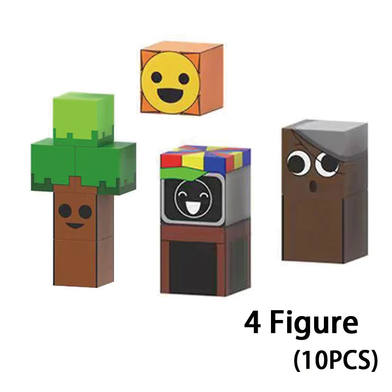 Magnetic Building Block Sprunki Magnet Cube Mine World Set for Boy Girl Kid Age 3+ DIY Model Children STEM Sensory MusicToy Gift