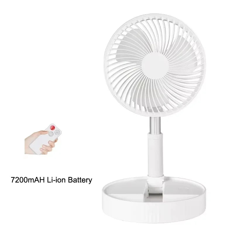 Retractable Fan USB Charging Folding Portable Mini Electric Fan Dormitory Outdoor Cooling Appliances Adjustable Home Fans