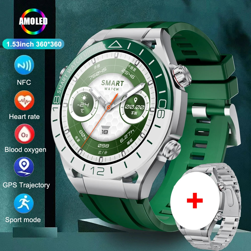 SK41 Smartwatch 2025 Women Men Lady Gifts 1.53” HD AMOLED GPS Bluetooth Phone Calls Sports Smart Watches For Man NFC Waterproof
