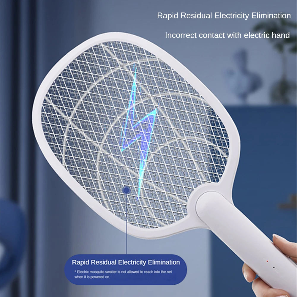 Electric Mosquito Swatter Mosquito Killer 2500V USB Rechargeable Angle Not Adjustable Electric Bug Zapper Fly Bat Swatter