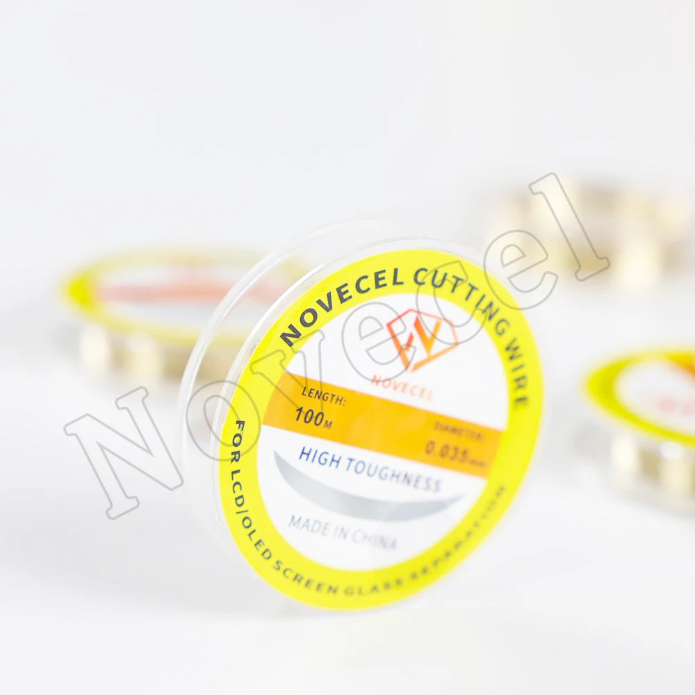 Novecel 0.028mm 0.02mm 0.03mm High Hardness Alloy Steel Cutting Wire For Mobile Phone LCD Glass Screen Separation Repair Tools