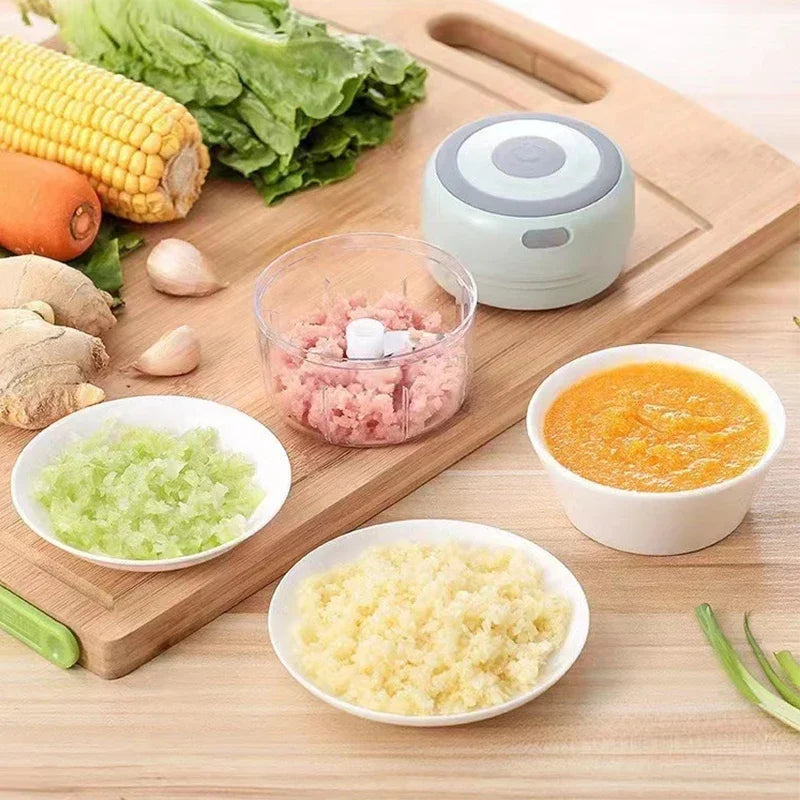 250ML USB Electric Mini Garlic Chopper Powerful Meat Grinder And Vegetable Onion Crusher For Cutter Kitchen Cooking Accessories