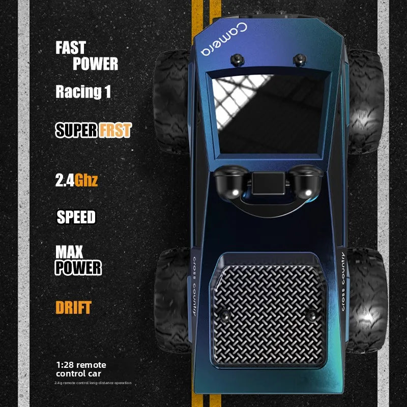 KF29 with Camera WIFI Image Transmission High-speed Car 1:28 Off-road Big Foot Car Remote Control Model Toy Birthday Gift