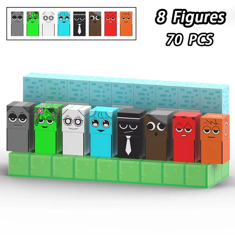 Magnetic Building Block Sprunki Magnet Cube Mine World Set for Boy Girl Kid Age 3+ DIY Model Children STEM Sensory MusicToy Gift