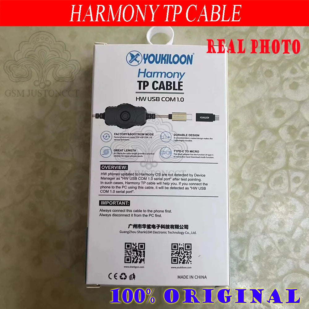 Harmony TP Cable / Harmony Test Point cables + HW USB COM 1.0 Adapter for Huawei HarmonyOS for chimera pro tool dongle