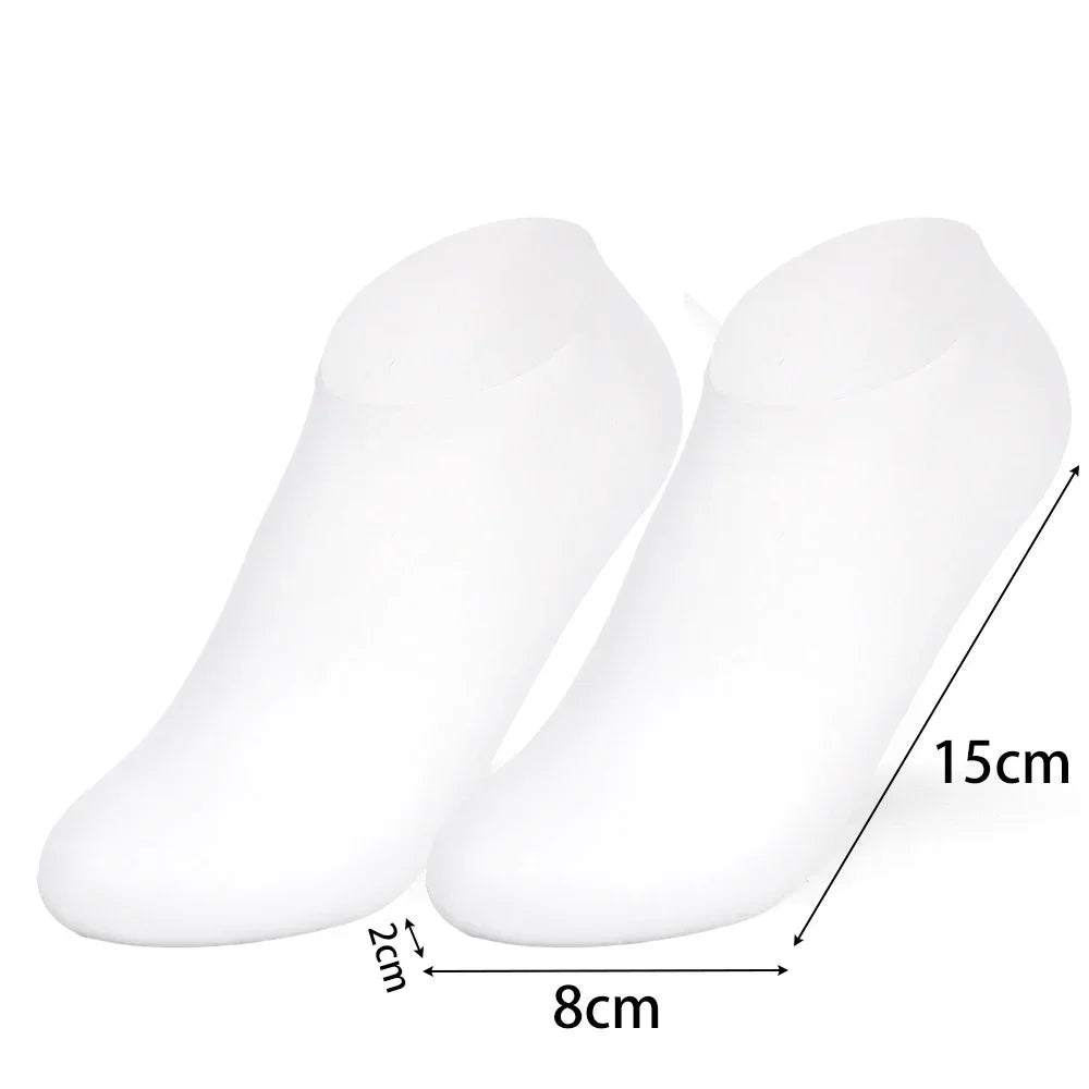 1Pair Silicone Foot Care Socks Anti Cracking Moisturizing Gel Elastic Socks DIY Foot Mask Cracked Dead Skin Remove Pedicure Tool