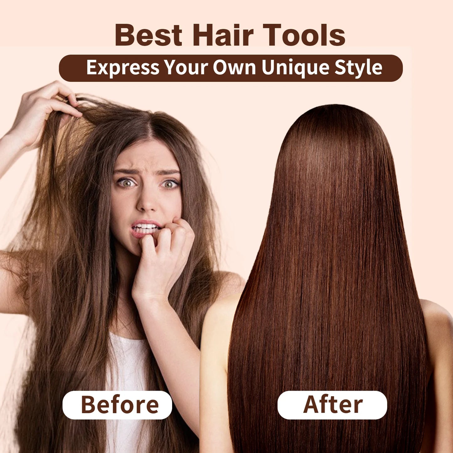 Multi Styler 2in1 LCD Display Hair Dryer Wet and Dry Hair Straightener Ion Portable Air Styling Hair Straighten