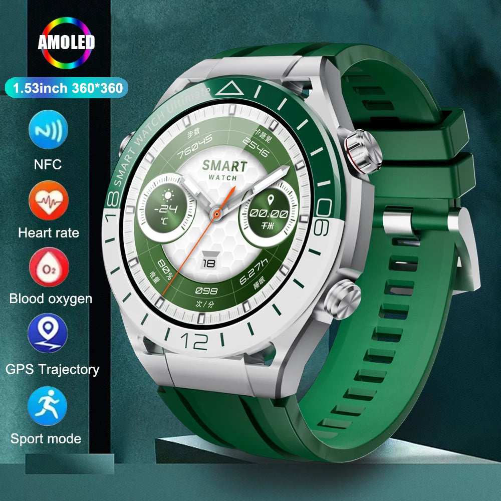 SK41 Smartwatch 2025 Women Men Lady Gifts 1.53” HD AMOLED GPS Bluetooth Phone Calls Sports Smart Watches For Man NFC Waterproof