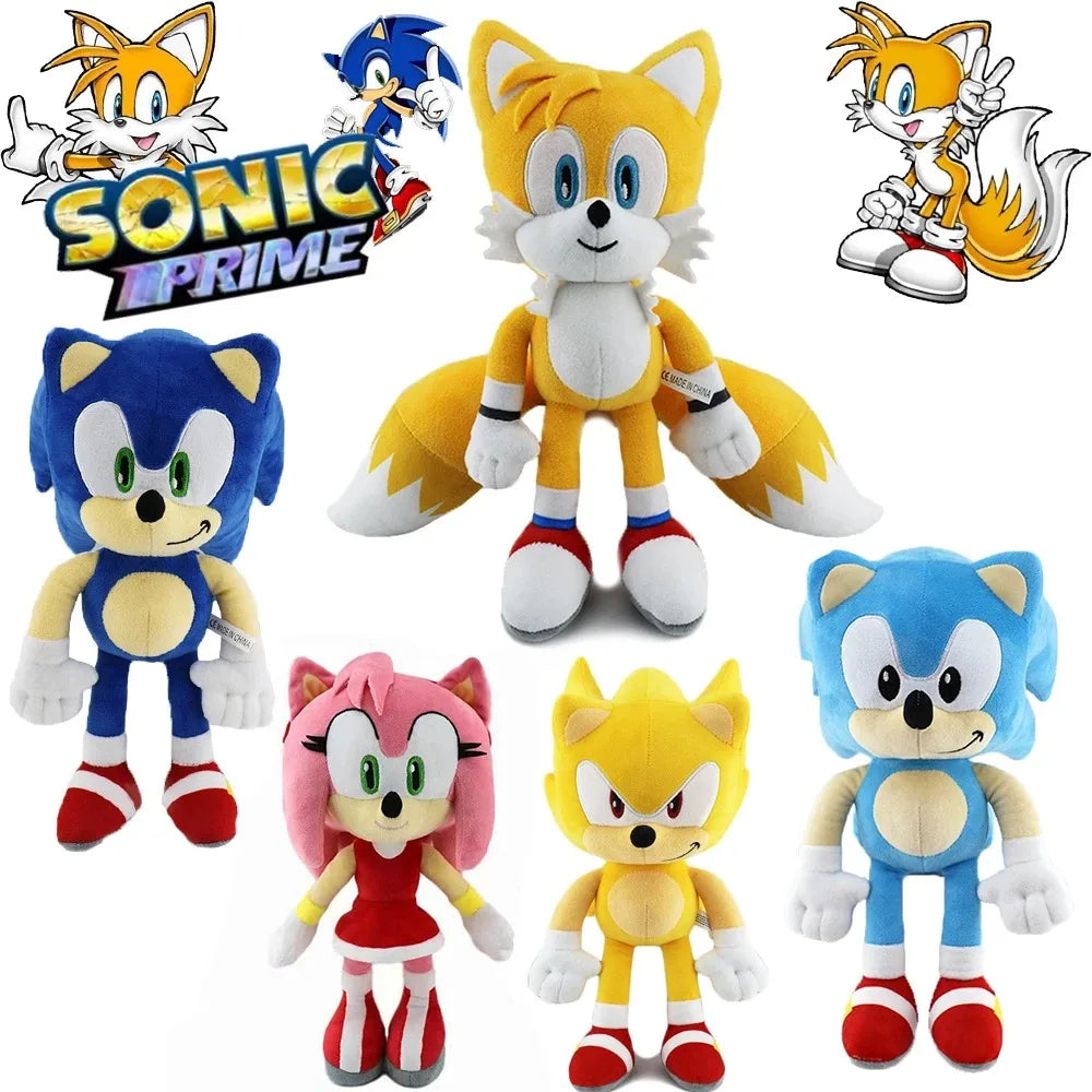30cm Sonic peluches toy cartoon hedgehog Amy Rose knuckle tail soft stuffed doll child birthday Sonic lovely toys
