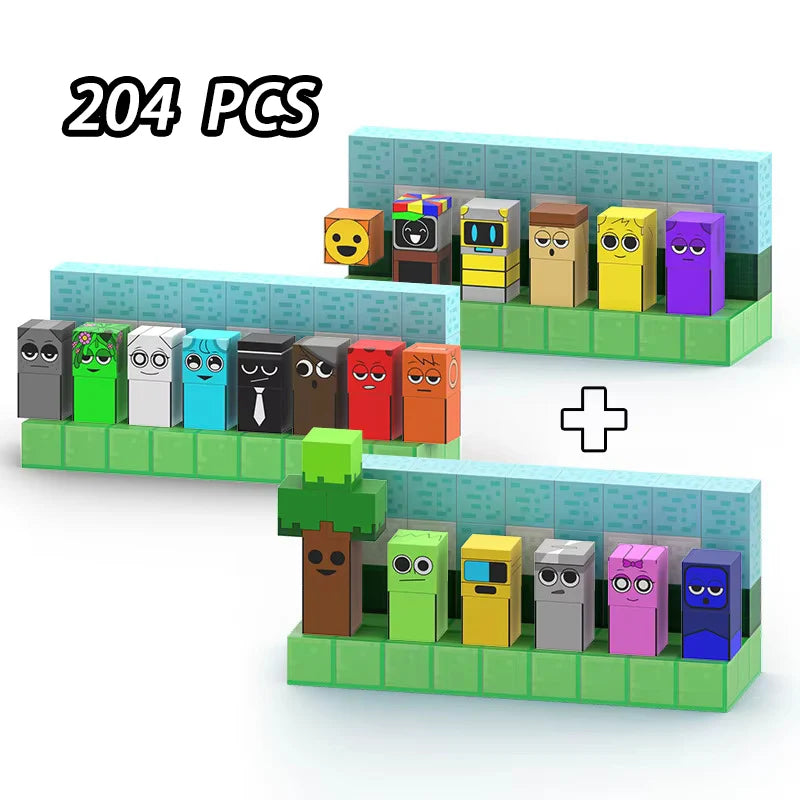 Magnetic Building Block Sprunki Magnet Cube Mine World Set for Boy Girl Kid Age 3+ DIY Model Children STEM Sensory MusicToy Gift