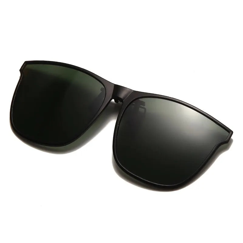Polarized Clip On Sunglasses Men Photochromic Car Driver Goggles Night Vision Glasses Anti Glare Vintage Square Glasses