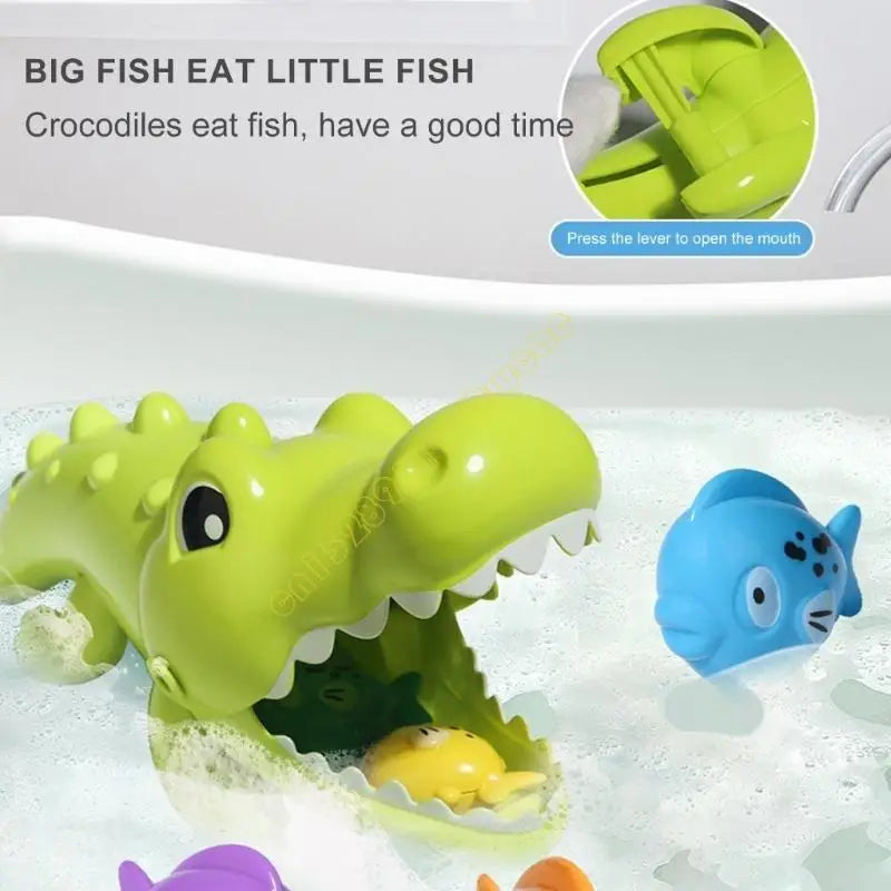 Creative Big Eating Fish Bath Time Shower Toy For Toddler Fine Motor DXAD