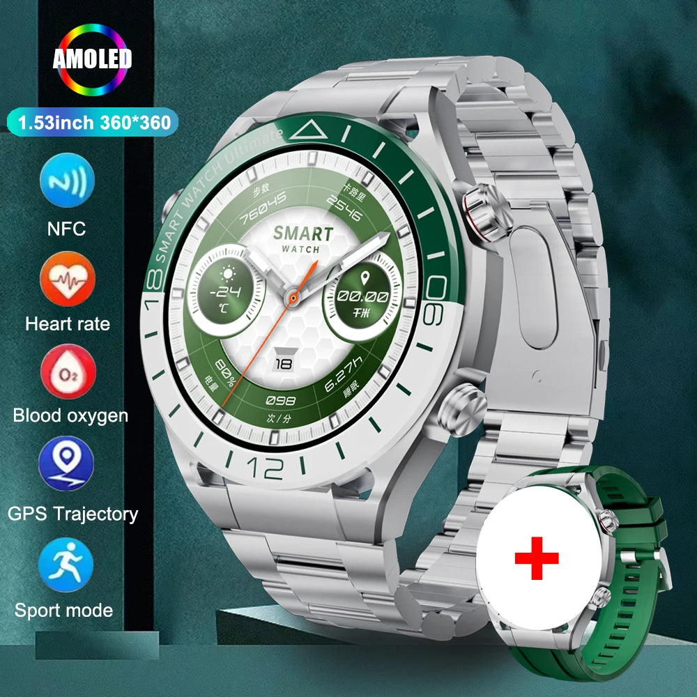 SK41 Smartwatch 2025 Women Men Lady Gifts 1.53” HD AMOLED GPS Bluetooth Phone Calls Sports Smart Watches For Man NFC Waterproof
