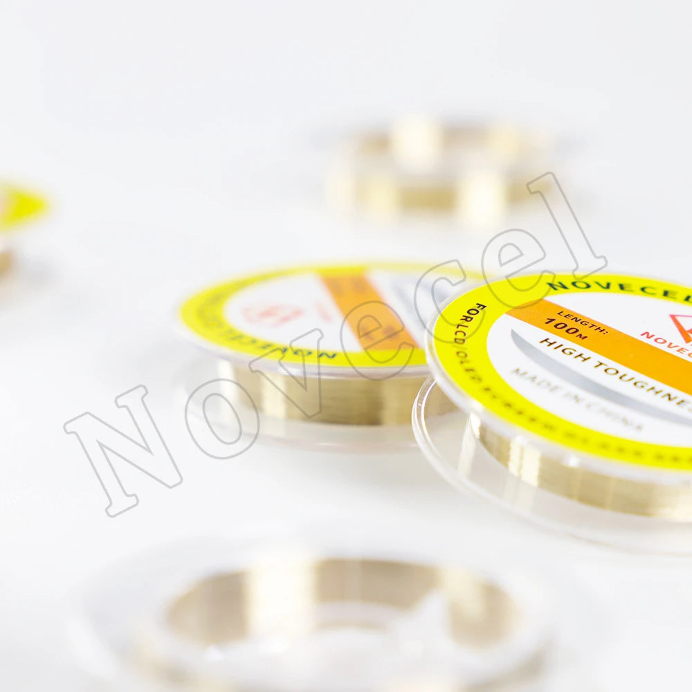 Novecel 0.028mm 0.02mm 0.03mm High Hardness Alloy Steel Cutting Wire For Mobile Phone LCD Glass Screen Separation Repair Tools