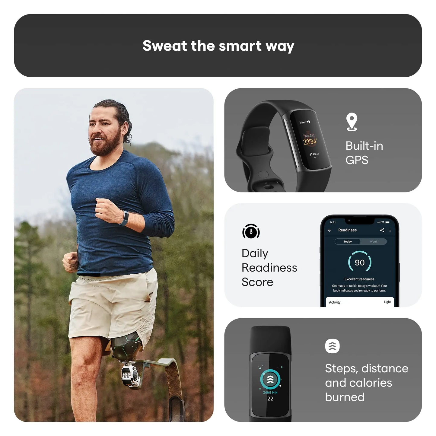 Fitbit Charge 5 Advanced Health & Fitness Tracker with Built-in GPS Stress Management Tools 24/7 Heart Rate Sleep Health Tracker