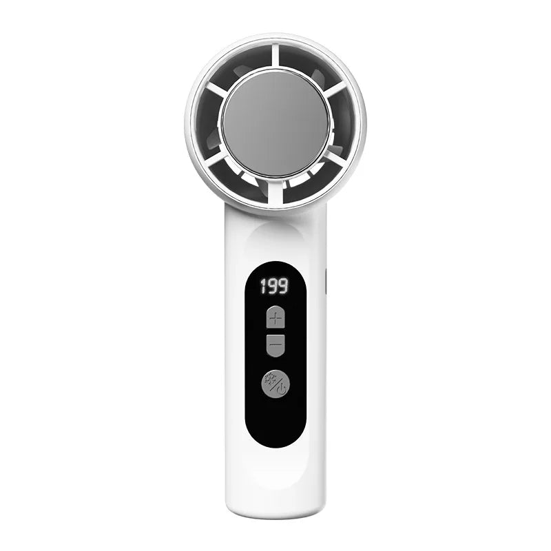 Handheld Portable Fan 199-Speed Desktop Fan USB Rechargeable Cooling Refrigeration Fan LED Display For Home Office Travel 