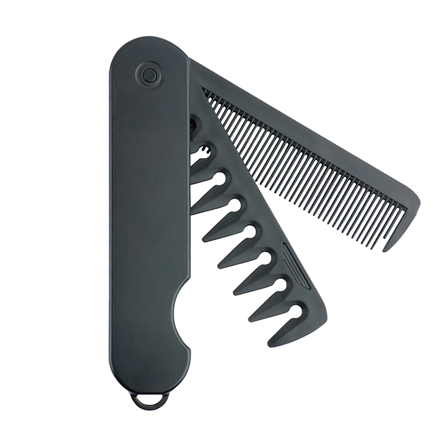 New 2 in 1 Pocket Folding Combs Plastic Wide Tooth Oil Head Comb Beard Combing Barber Hair Clipper Comb Salon Hair Styling Tools