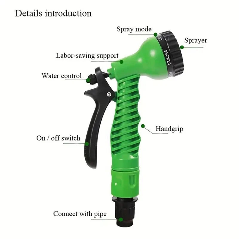 Expandable Magic Hose, High-Pressure Car Wash, 7Water Spraying Functions, Water Gun, Home Garden Watering Hose garden hose