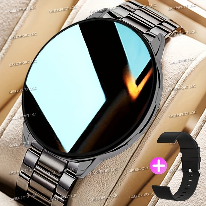 ERUN Smart Watch 5143.5 - 3.81cm Round Screen, Multi-Dial Selection, Sports Mode, Call/Message Reminders, Weather Sync, Business & Casual Style, Rechargeable Battery, Perfect Gift for Men & Women, Christmas & Birthday, Smart