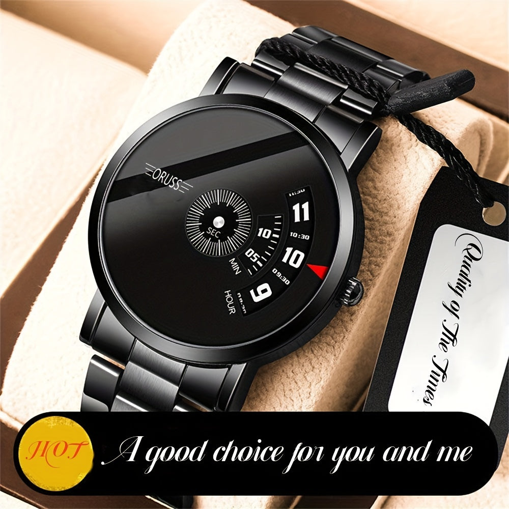 Men's Black Fashion Students Cool Watch