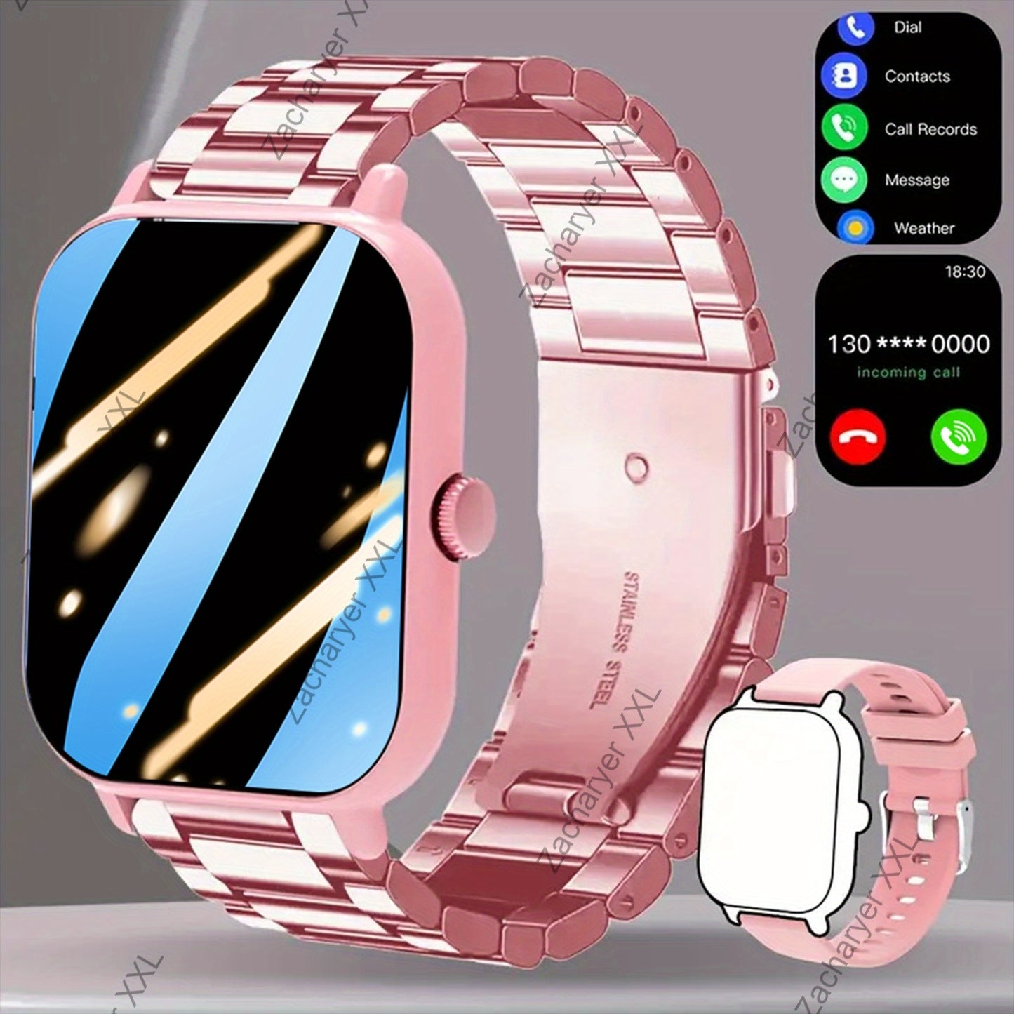 2025 Latest Smart Watch, Unisex Wireless Calling/Receiving, Multiple Sports Modes, Fitness Tracking, Camera Control, Message Notifications, Suitable for iPhone and Android, Great Gift for Family and Friends, Birthday Holiday