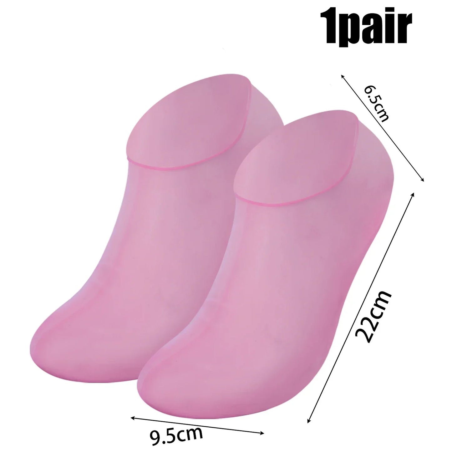 1Pair Silicone Foot Care Socks Anti Cracking Moisturizing Gel Elastic Socks DIY Foot Mask Cracked Dead Skin Remove Pedicure Tool