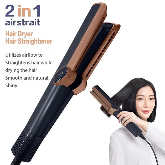 Multi Styler 2in1 LCD Display Hair Dryer Wet and Dry Hair Straightener Ion Portable Air Styling Hair Straighten