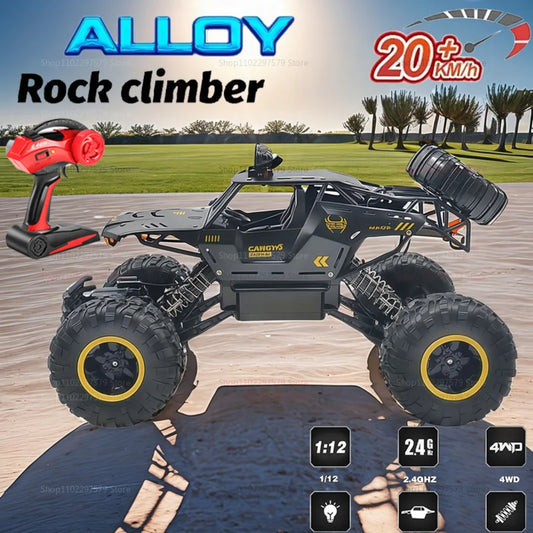 4WD RC Car 1:12 Off Road 4x4 Remote Control Cars Radio Buggy Truck Racing Drift with Led Lights Toys Gift for Boys Girl Children