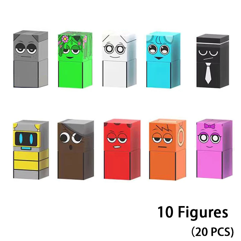 Magnetic Building Block Sprunki Magnet Cube Mine World Set for Boy Girl Kid Age 3+ DIY Model Children STEM Sensory MusicToy Gift
