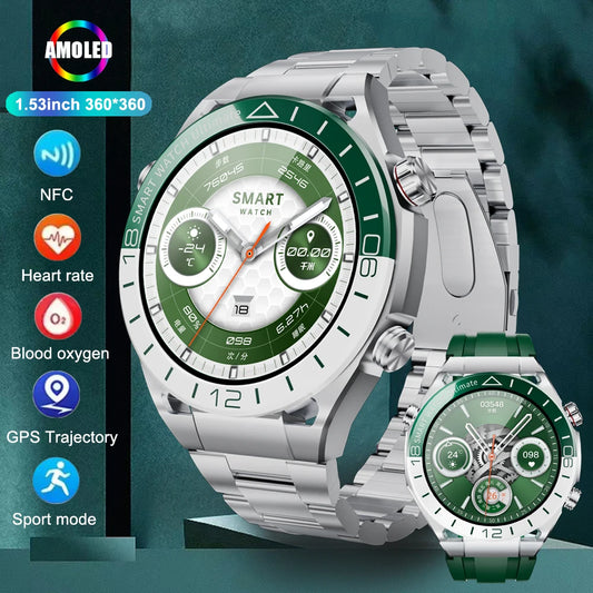 SK41 Smartwatch 2025 Women Men Lady Gifts 1.53” HD AMOLED GPS Bluetooth Phone Calls Sports Smart Watches For Man NFC Waterproof
