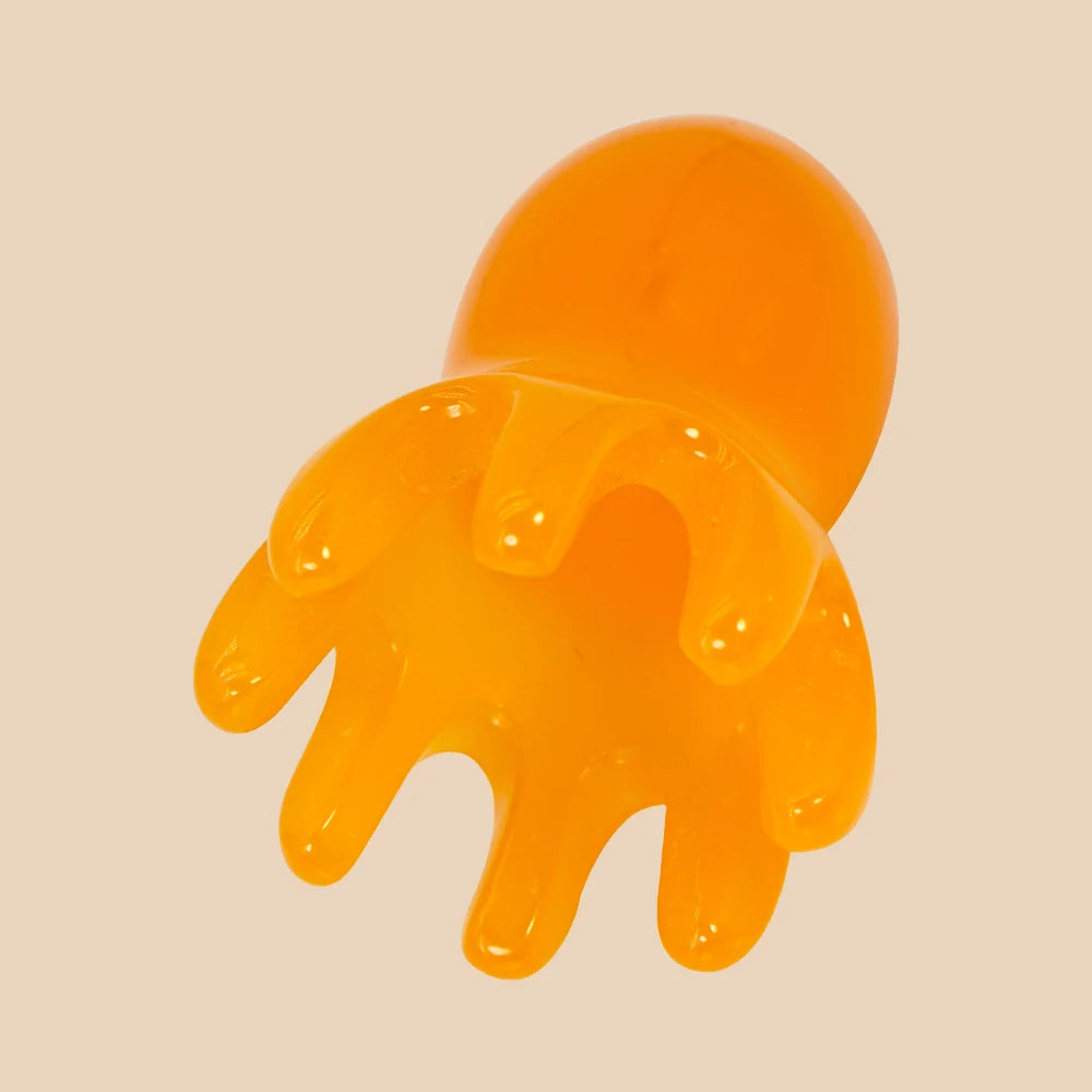 Cute Octopus Scalp Massage Comb (Resin)｜Korean Hair Care, Stress Relief, Anti-Hair Loss, Portable Head Massager for Home & Trave