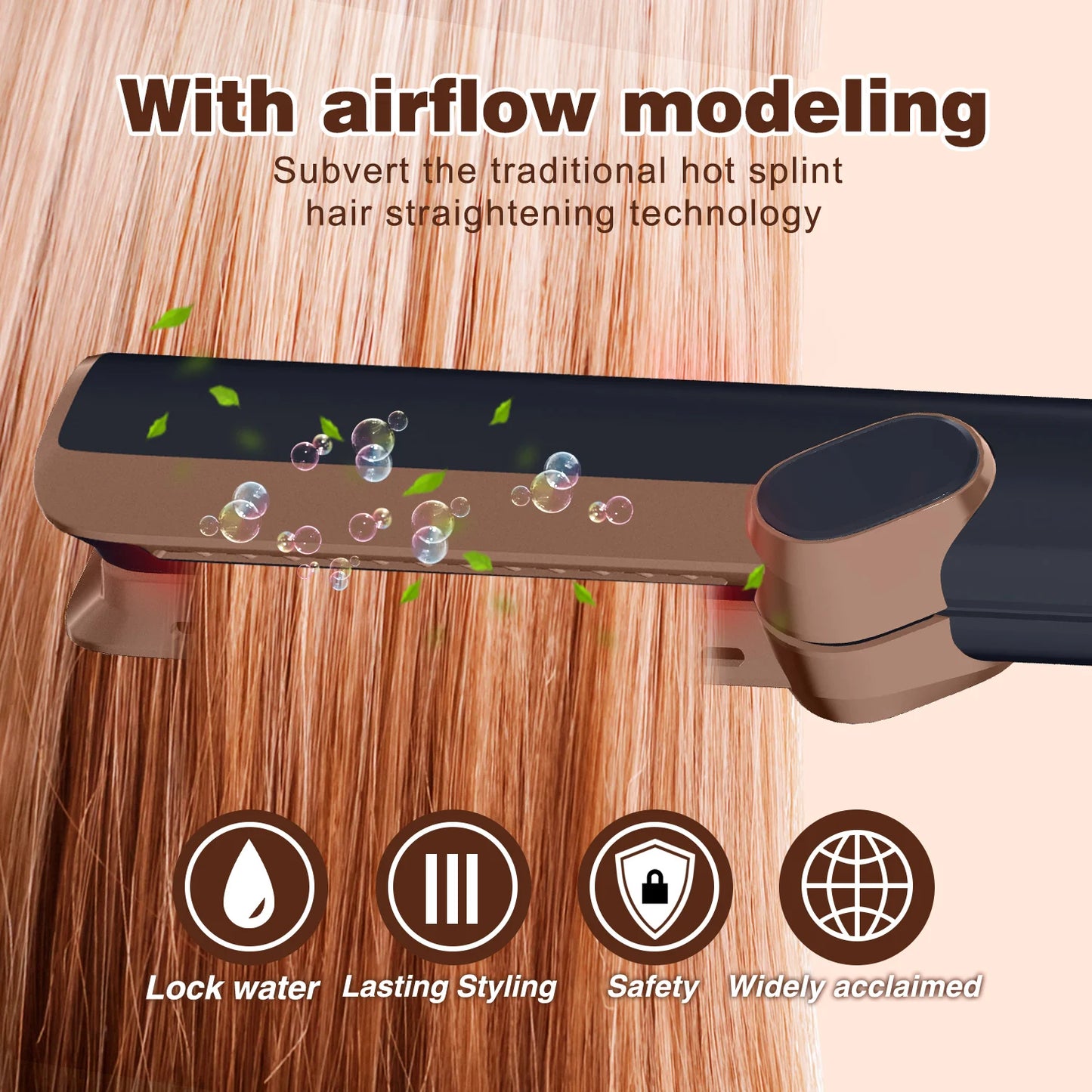Multi Styler 2in1 LCD Display Hair Dryer Wet and Dry Hair Straightener Ion Portable Air Styling Hair Straighten