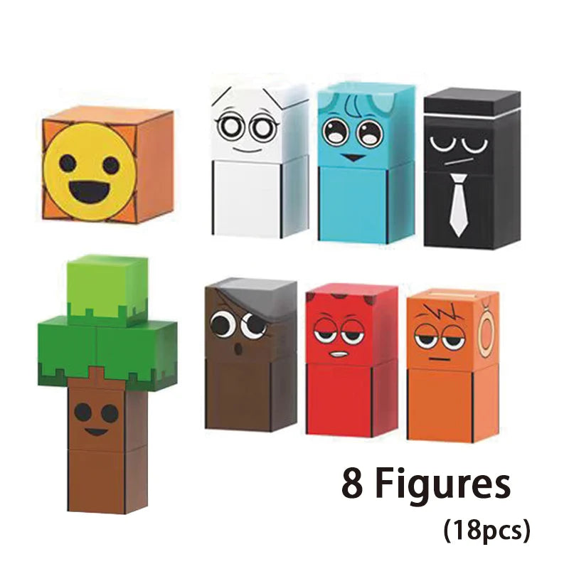 Magnetic Building Block Sprunki Magnet Cube Mine World Set for Boy Girl Kid Age 3+ DIY Model Children STEM Sensory MusicToy Gift