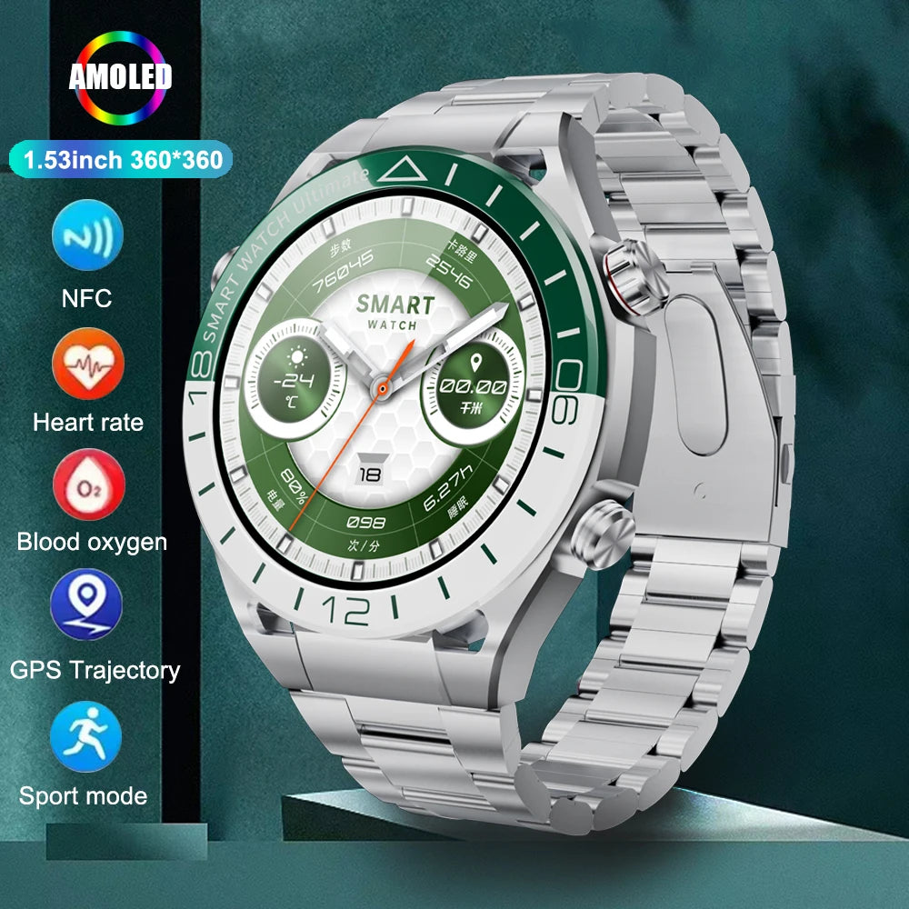 SK41 Smartwatch 2025 Women Men Lady Gifts 1.53” HD AMOLED GPS Bluetooth Phone Calls Sports Smart Watches For Man NFC Waterproof