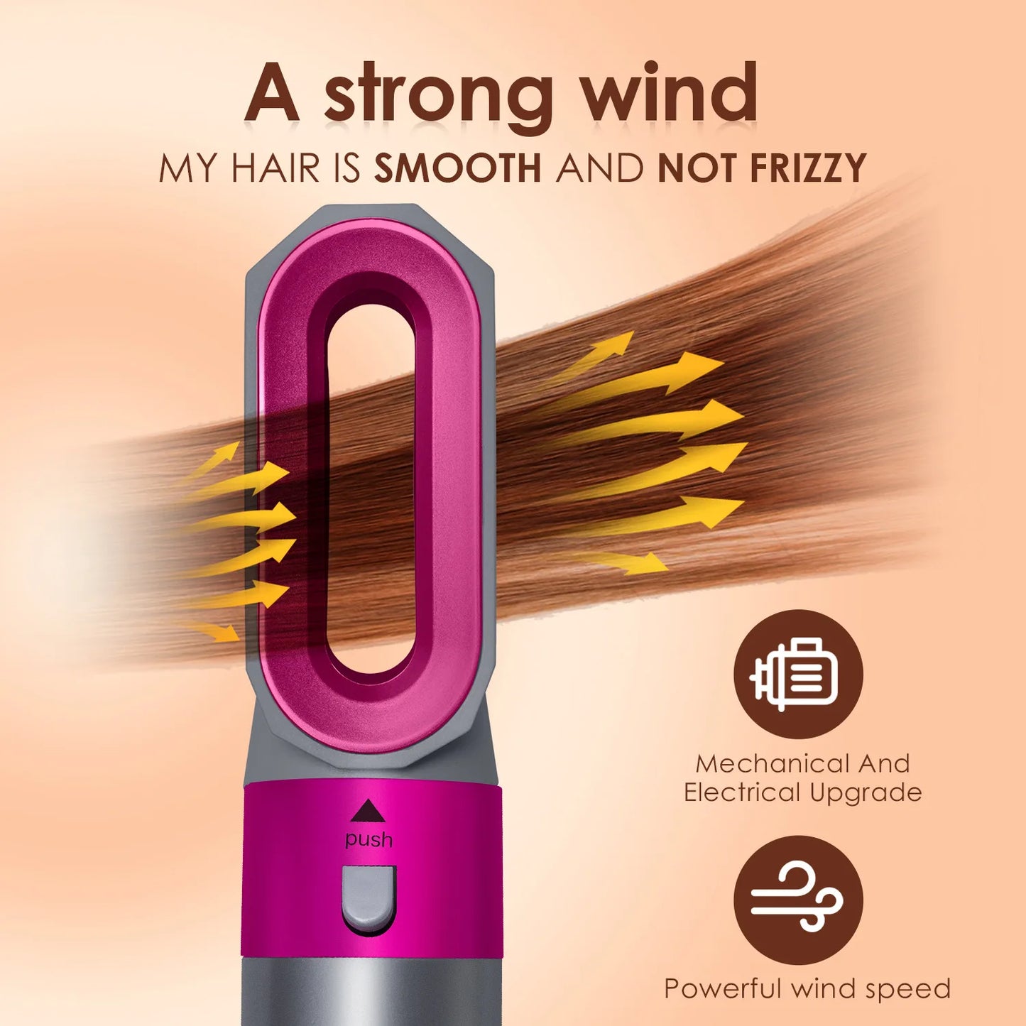 Multifunctional 5 In 1 Hair Straightener Curler Styling Set For Dyson Airwrap Hair Dryer Hair Plate Hot Comb Styling Appliance