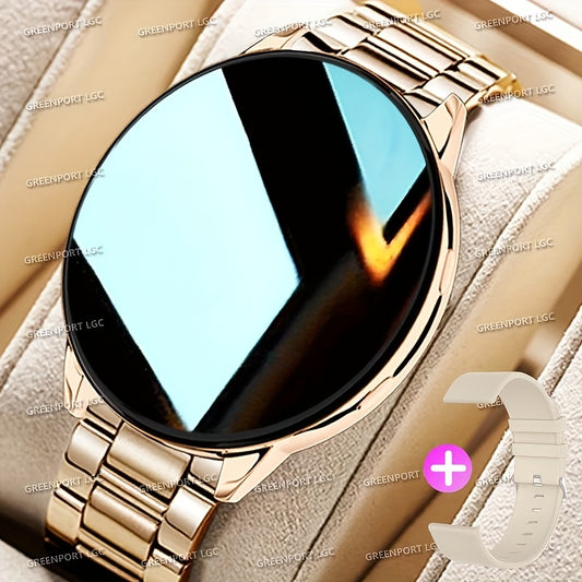 ERUN Smart Watch 5143.5 - 3.81cm Round Screen, Multi-Dial Selection, Sports Mode, Call/Message Reminders, Weather Sync, Business & Casual Style, Rechargeable Battery, Perfect Gift for Men & Women, Christmas & Birthday, Smart