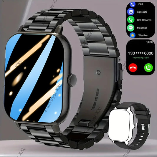 2025 Latest Smart Watch, Unisex Wireless Calling/Receiving, Multiple Sports Modes, Fitness Tracking, Camera Control, Message Notifications, Suitable for iPhone and Android, Great Gift for Family and Friends, Birthday Holiday